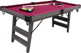 Pendleton 6-ft Portable Pool Table - Driftwood Finish with Burgundy Felt